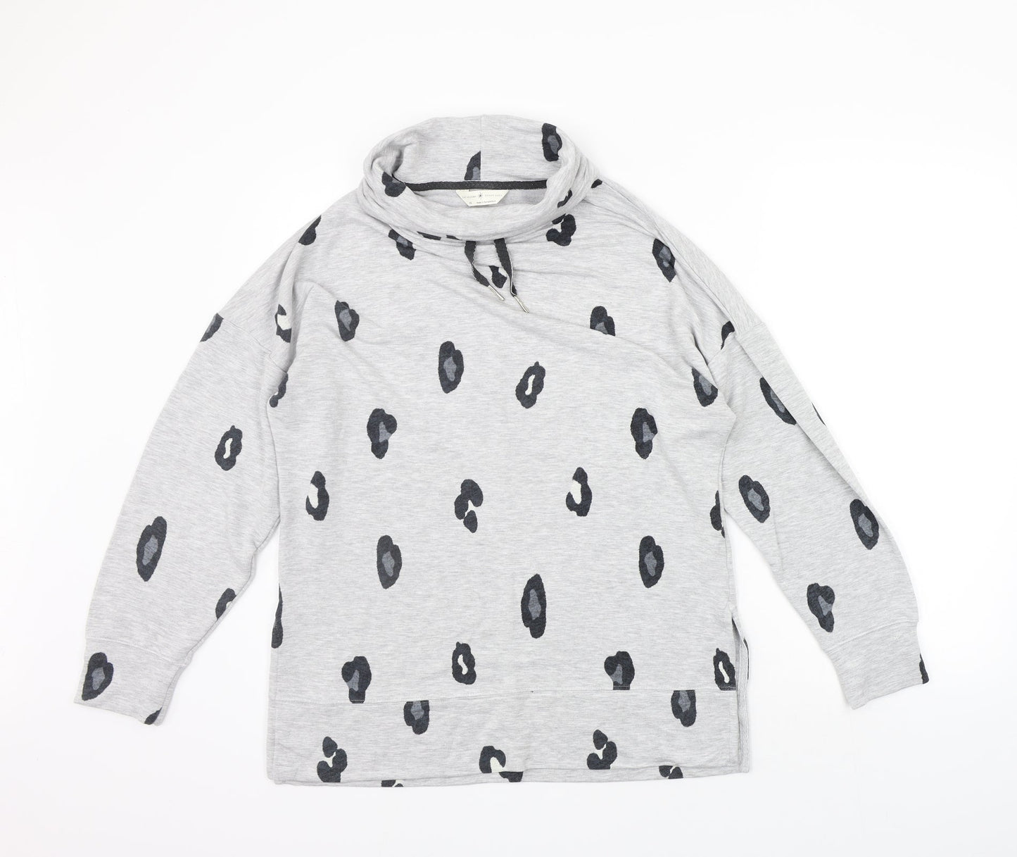 Marks and Spencer Womens Grey Polka Dot  Pullover Jumper Size 10