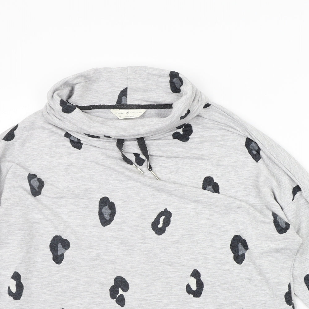 Marks and Spencer Womens Grey Polka Dot  Pullover Jumper Size 10