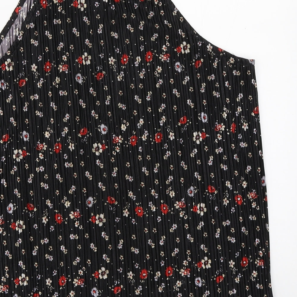 New Look Girls Black Floral  Basic Blouse Size 14 Years