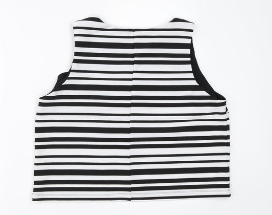 Dorothy Perkins Womens Black Striped  Basic Blouse Size 16