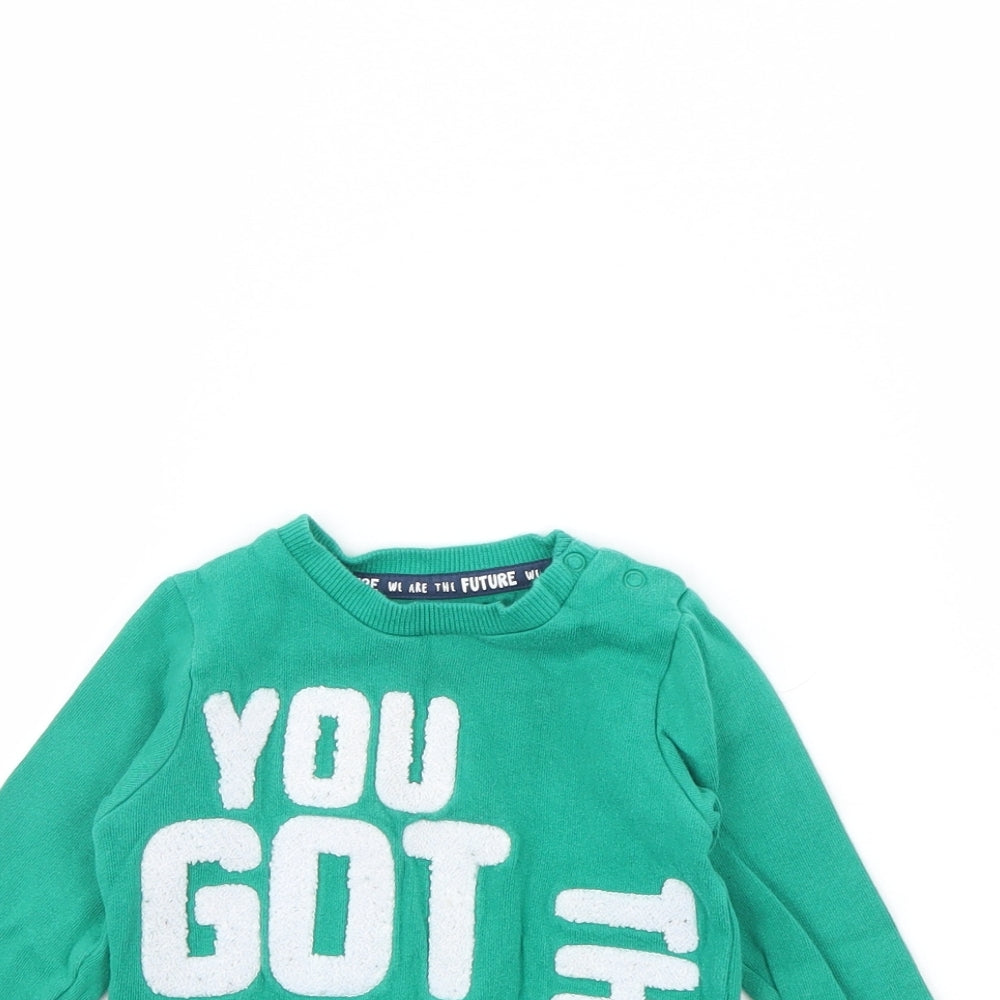 F&F Baby Green   Pullover Jumper Size 9-12 Months