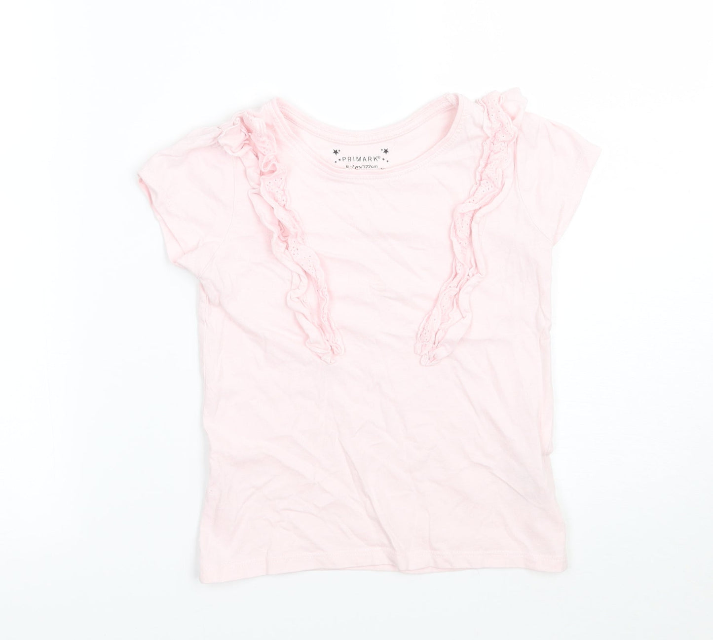 Priark Girls Pink   Basic T-Shirt Size 6-7 Years
