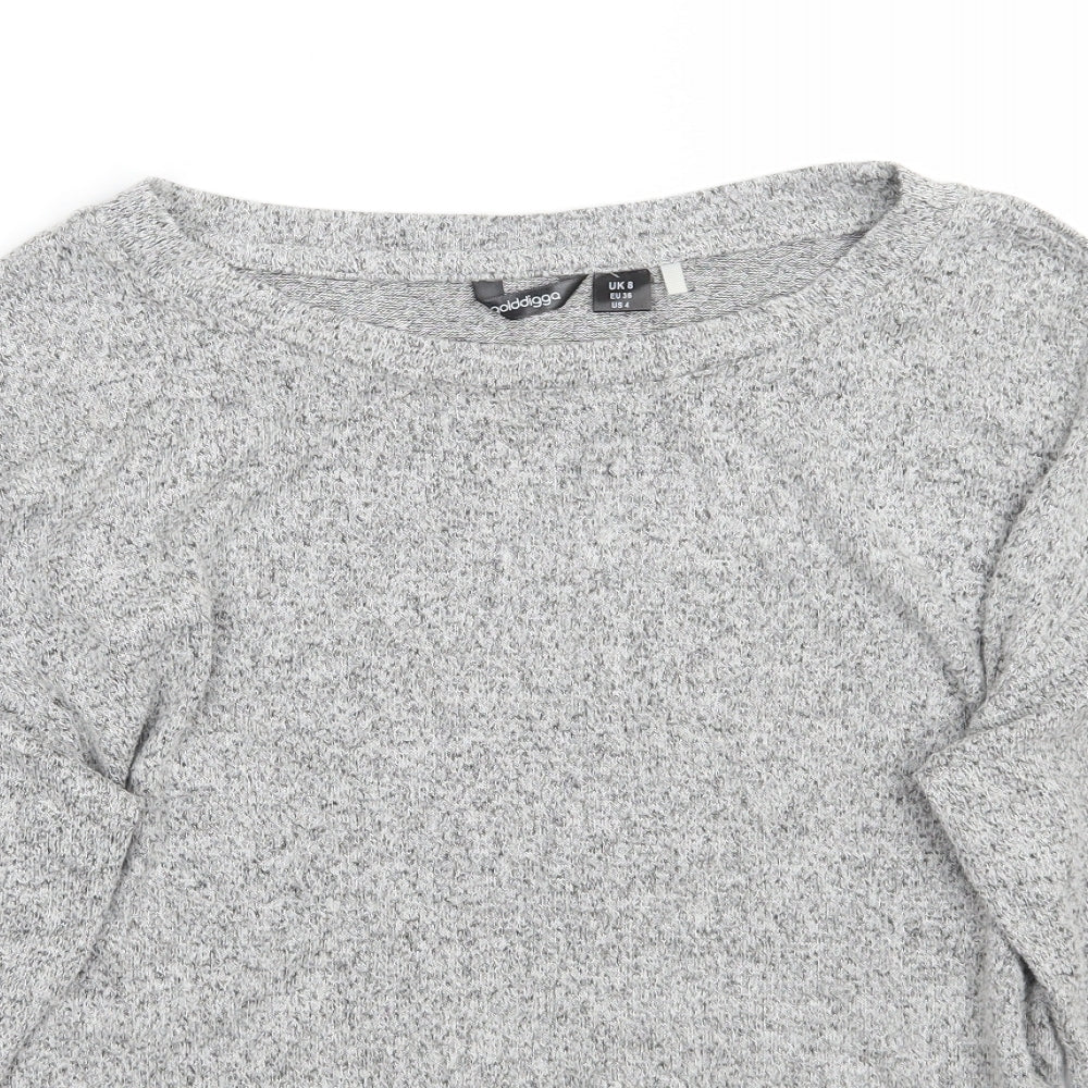 Golddigga Womens Grey   Pullover Jumper Size 8