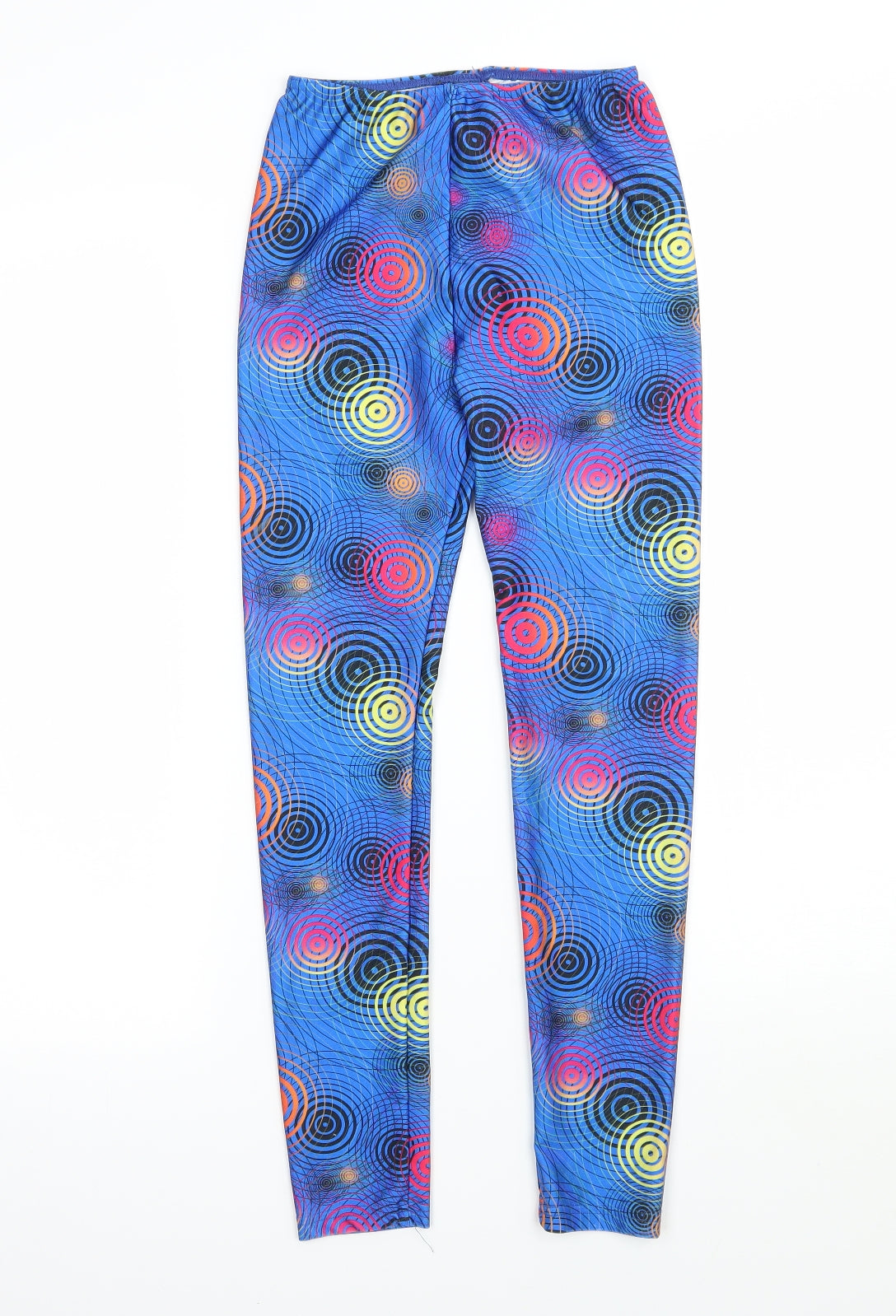 Preworn Womens Blue Geometric  Capri Leggings Size XS L24 in - size 2