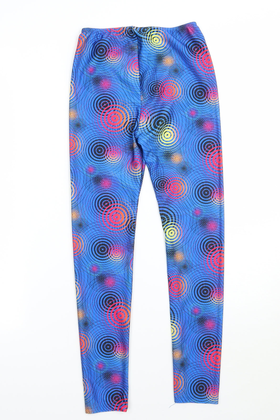 Preworn Womens Blue Geometric  Capri Leggings Size XS L24 in - size 2