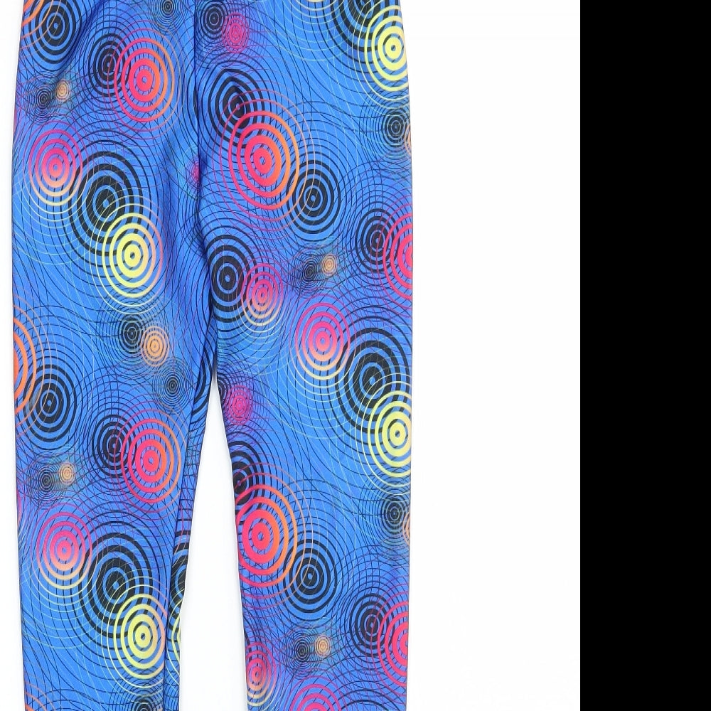 Preworn Womens Blue Geometric  Capri Leggings Size XS L24 in - size 2
