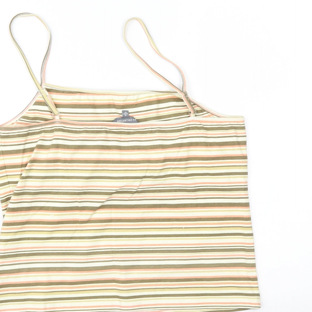 YS Collection Womens Multicoloured Striped  Camisole Tank Size 18