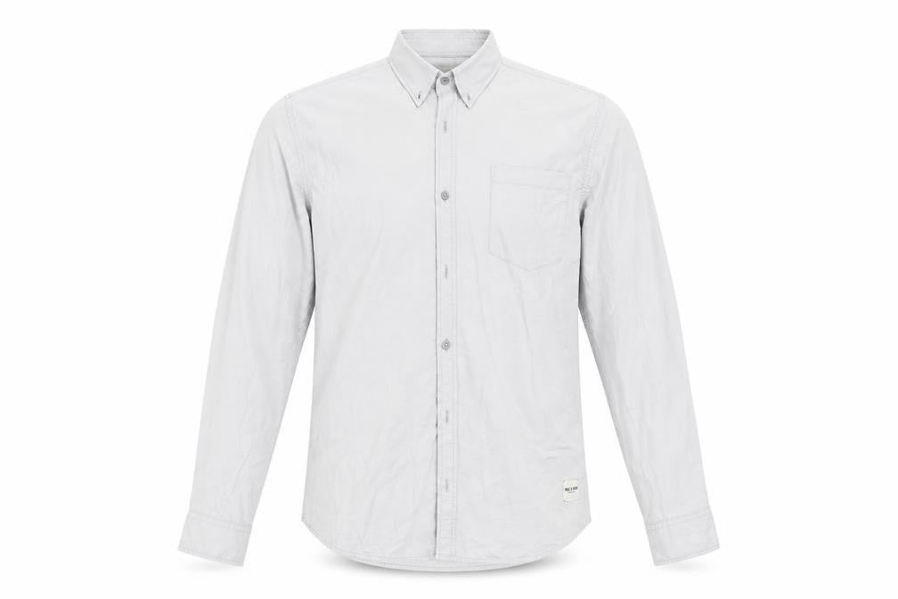 Front view of Only & Sons men’s grey button-up, size L