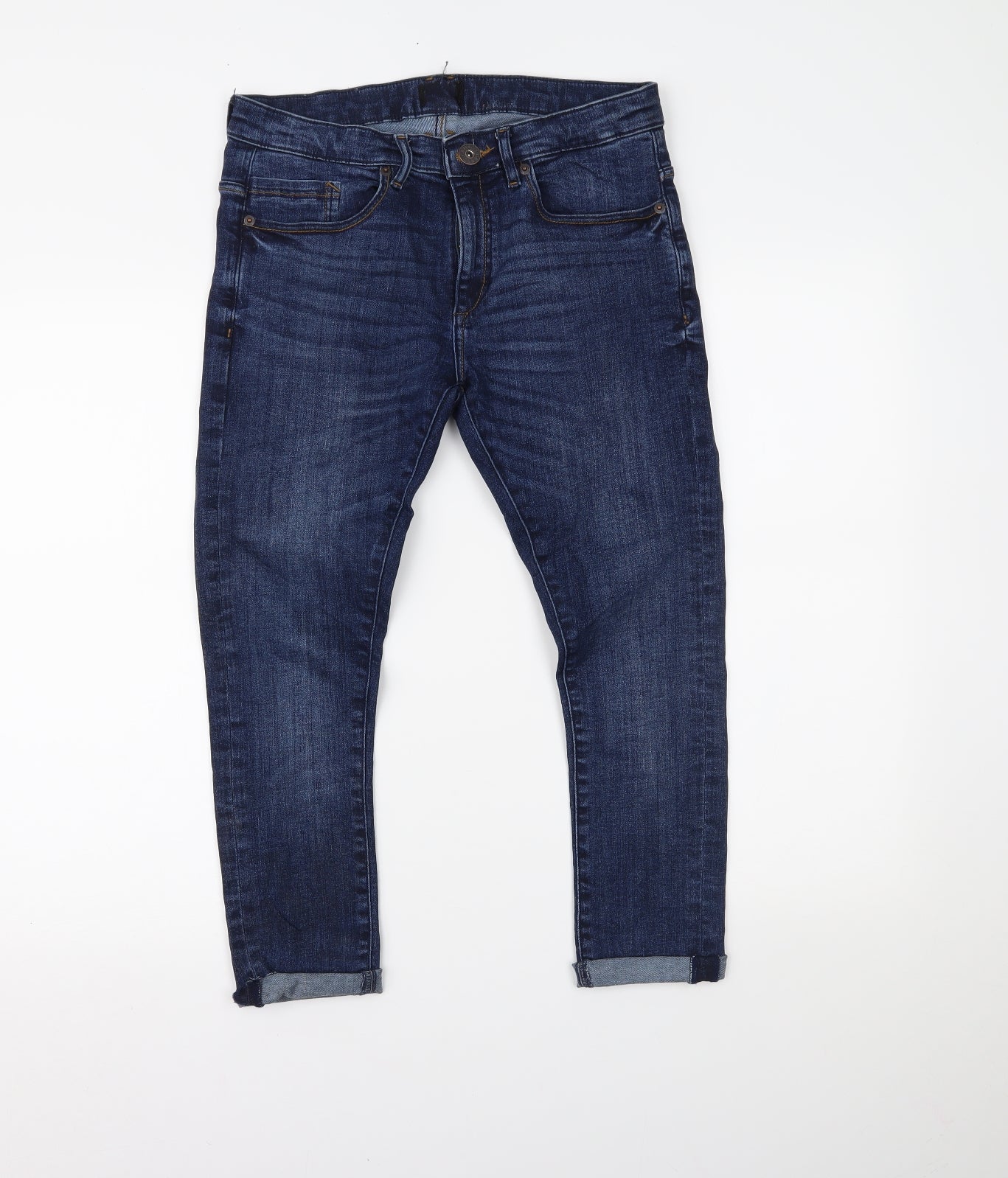 Preworn Womens Blue  Denim Skinny Jeans Size 30 L22.5 in