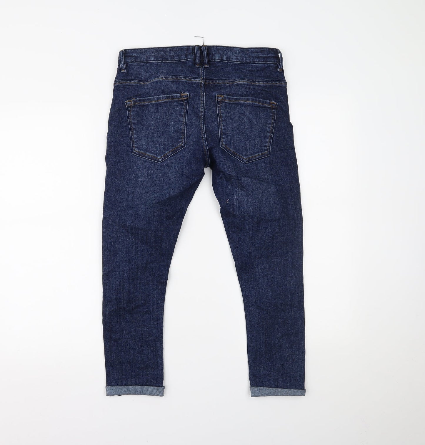 Preworn Womens Blue  Denim Skinny Jeans Size 30 L22.5 in