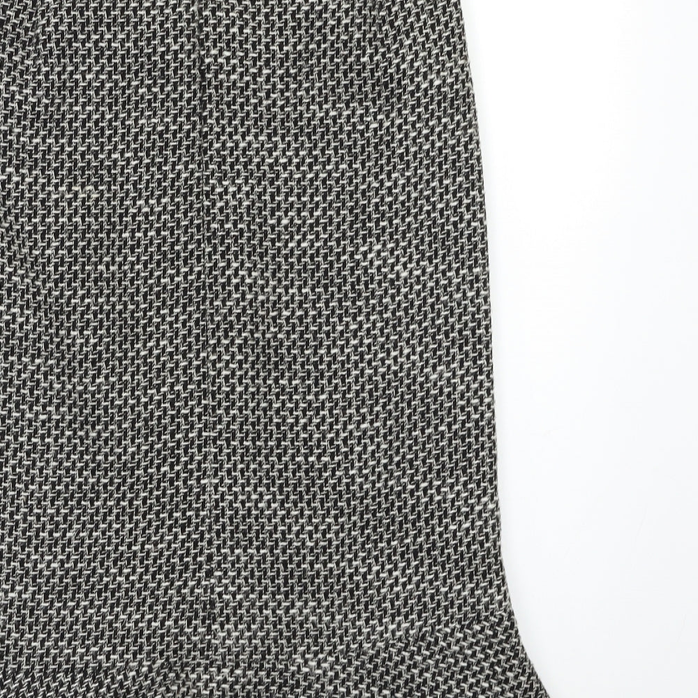 BHS Womens Black Check  Straight & Pencil Skirt Size 10