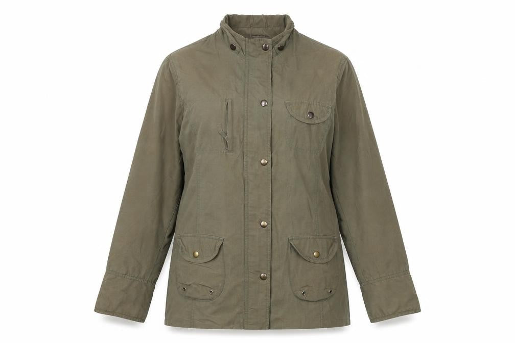 Casual Comfort Womens Green   Windbreaker Jacket Size 14