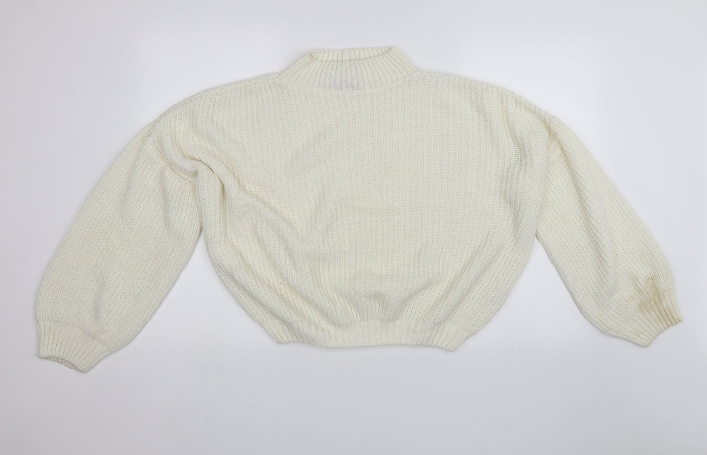 PRETTYLITTLETHING Womens White   Pullover Jumper Size M