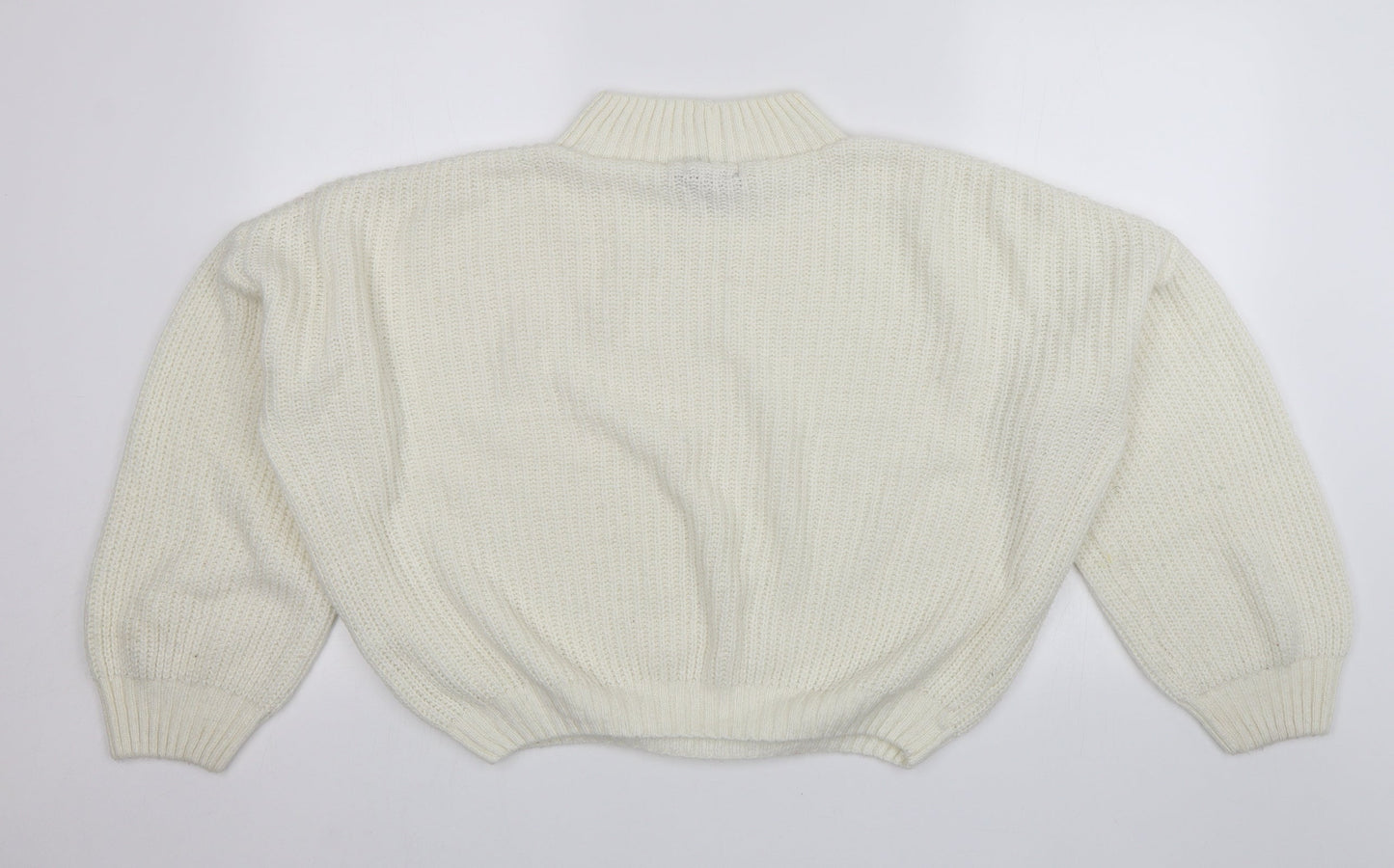 PRETTYLITTLETHING Womens White   Pullover Jumper Size M