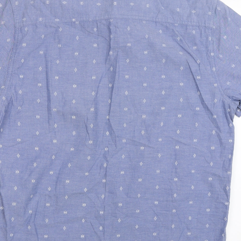 Easy Mens Blue    Button-Up Size L