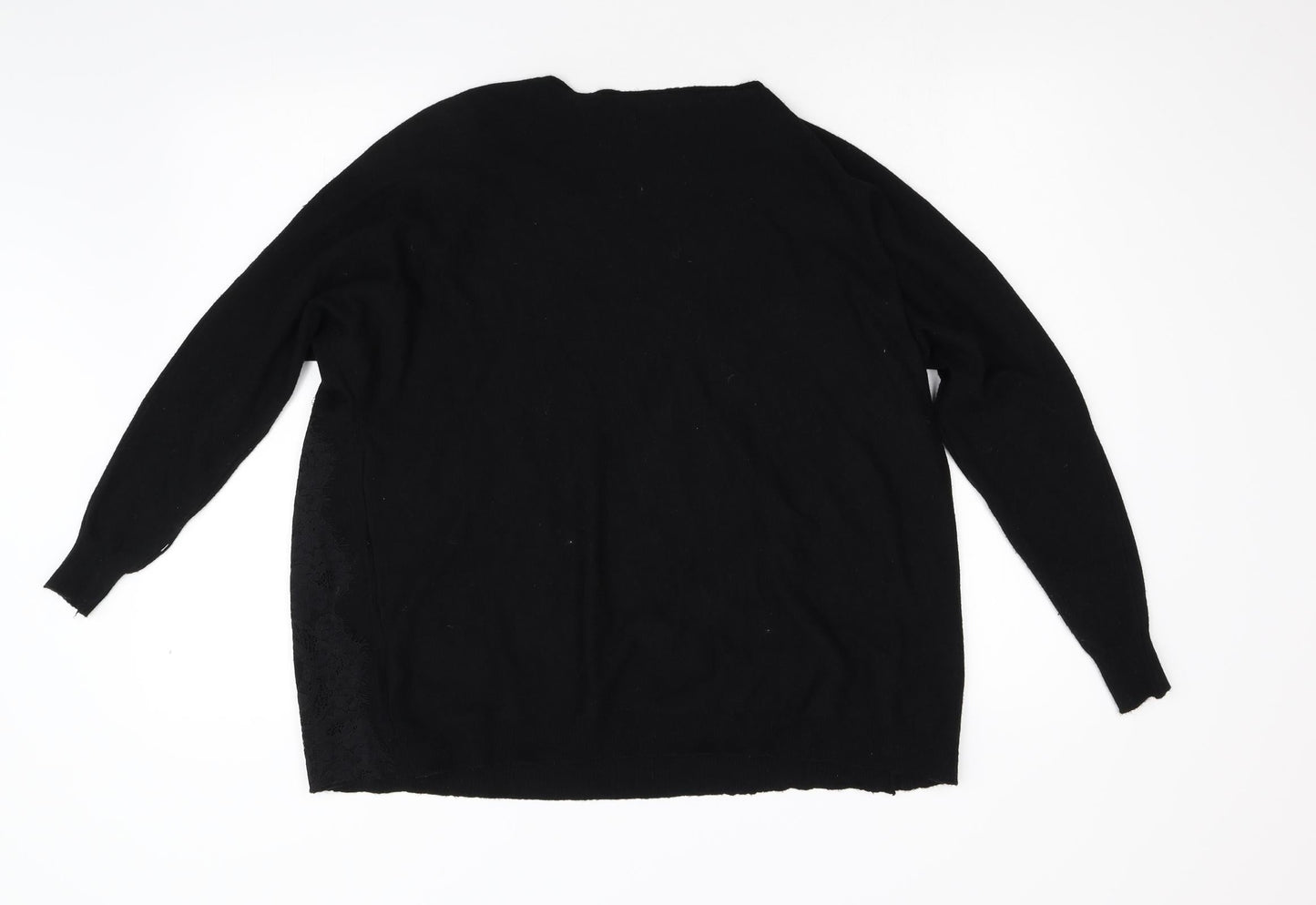 Sweet Girl Womens Black  Knit Pullover Jumper Size M