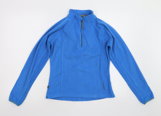 Mountain Life Womens Blue  Fleece Henley Jumper Size 8