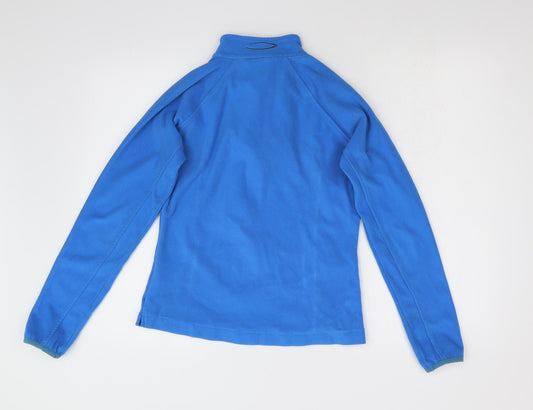 Mountain Life Womens Blue  Fleece Henley Jumper Size 8