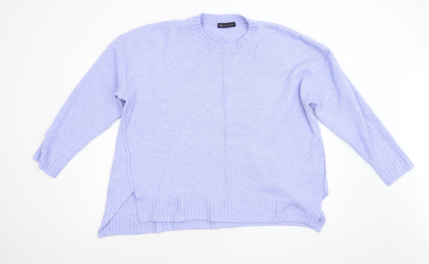 M&S Womens Blue  Knit Pullover Jumper Size XL