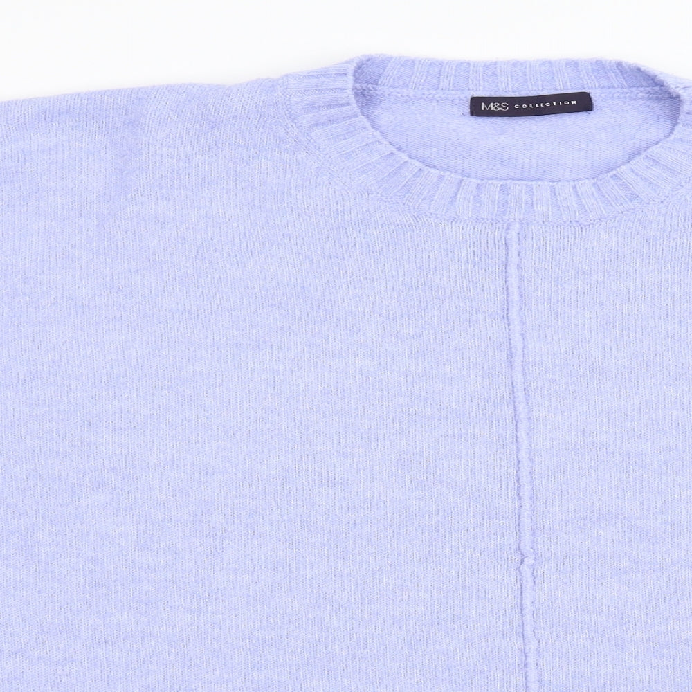 M&S Womens Blue  Knit Pullover Jumper Size XL