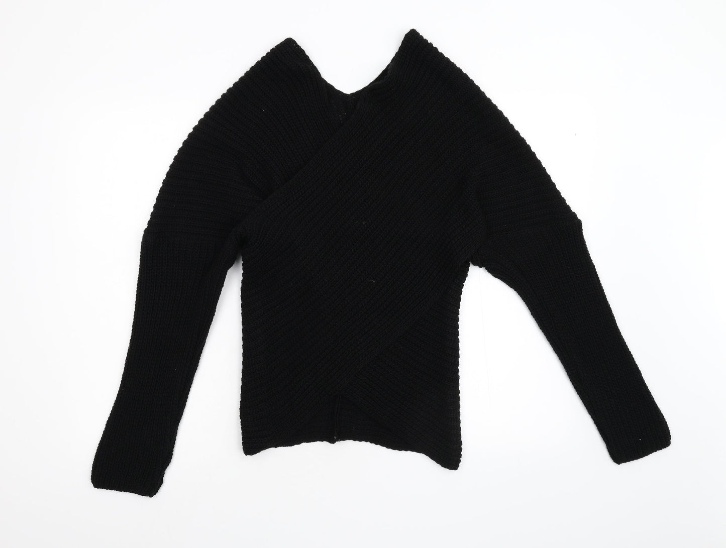 Preworn Womens Black  Knit Pullover Jumper Size S