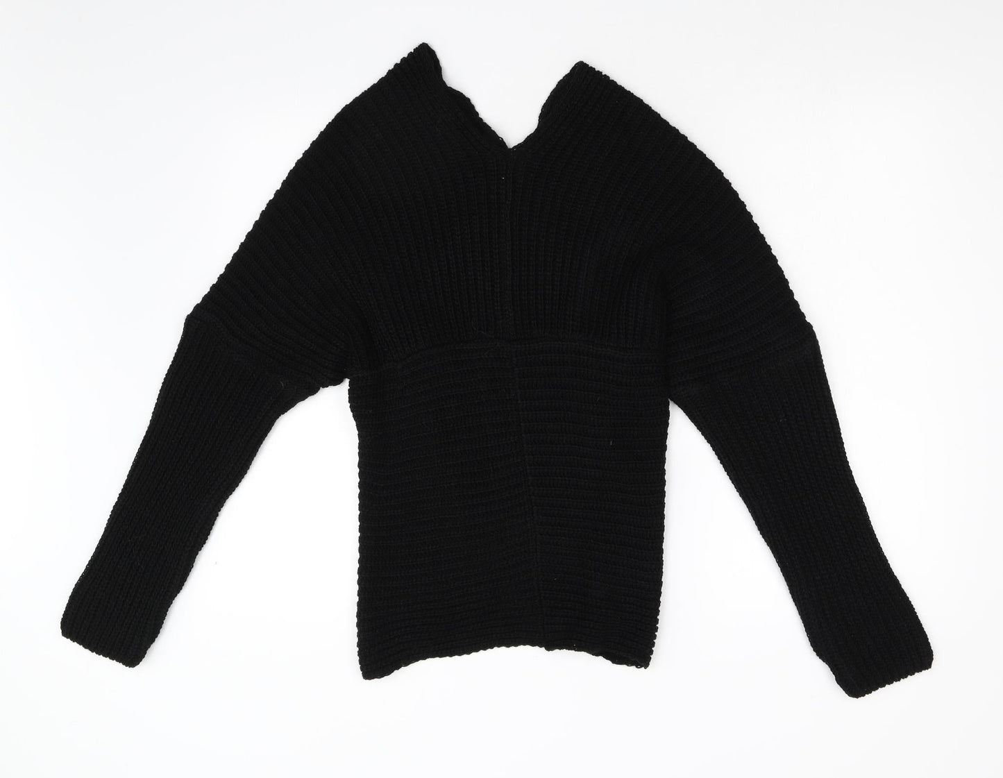 Preworn Womens Black  Knit Pullover Jumper Size S
