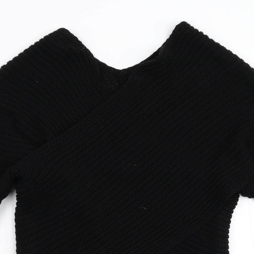 Preworn Womens Black  Knit Pullover Jumper Size S