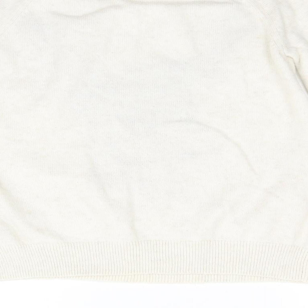 H&M Womens Ivory  Knit Pullover Jumper Size S