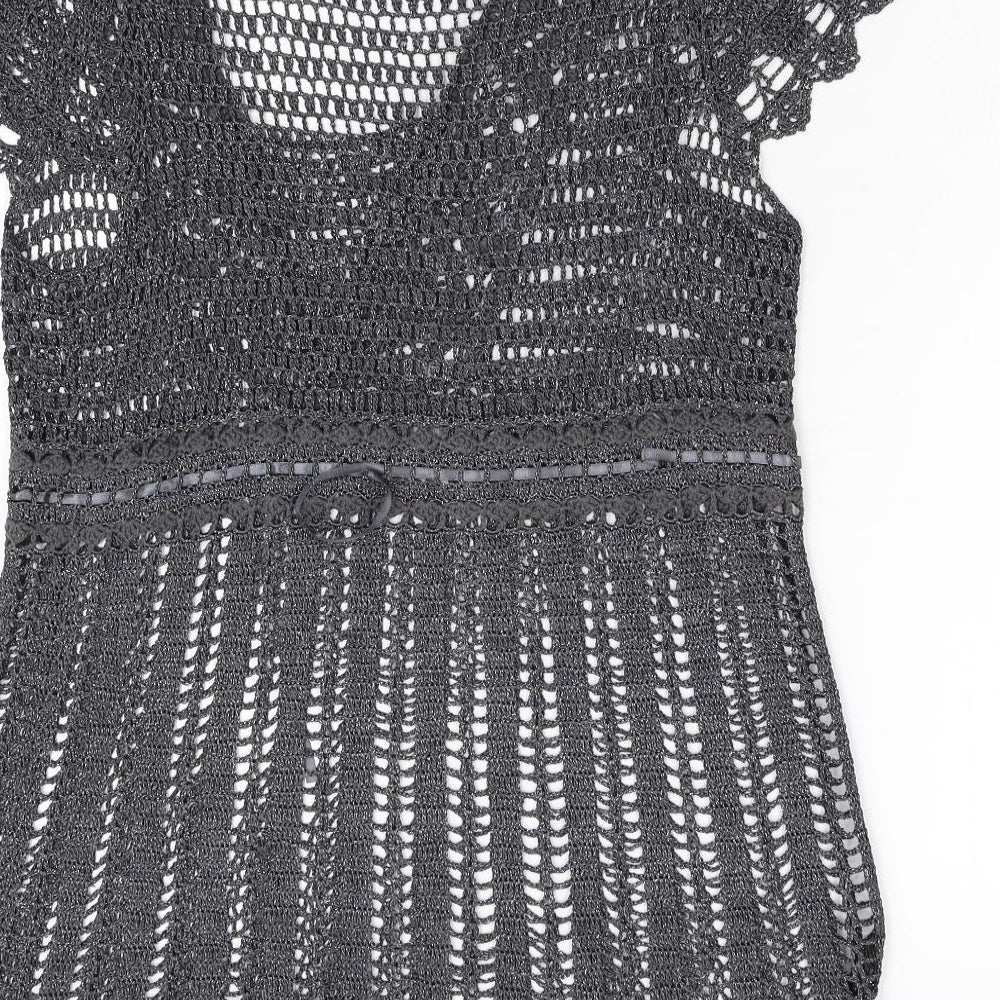 M&S Womens Grey  Knit Pullover Jumper Size M