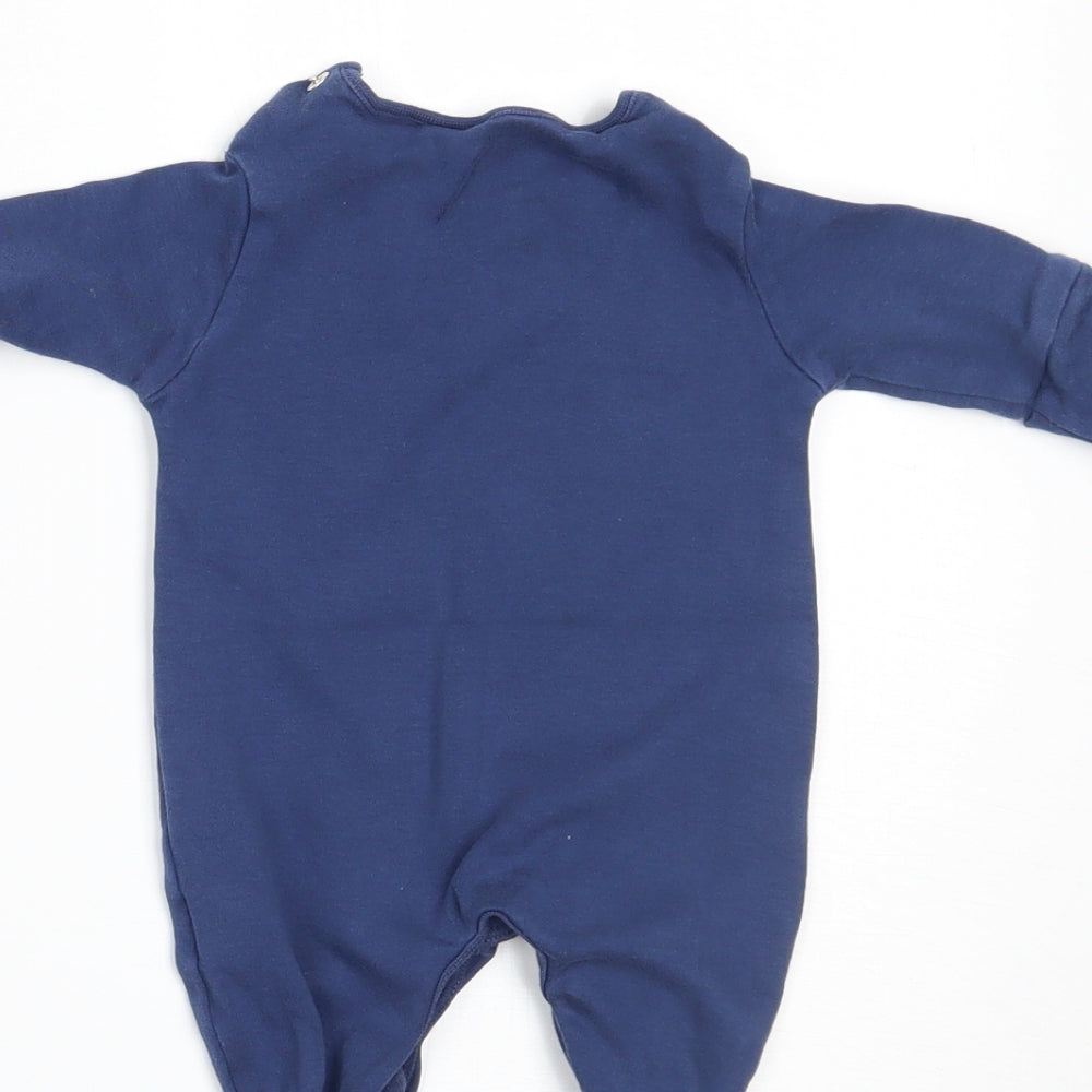 NEXT Boys Blue   Babygrow One-Piece Size Newborn  - BUILT IN MITTENS