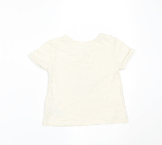 Gap Girls Ivory   Basic T-Shirt Size 2 Years  - smile