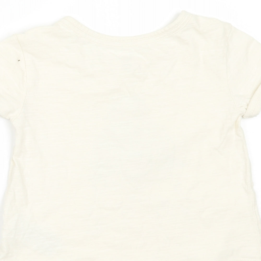 Gap Girls Ivory   Basic T-Shirt Size 2 Years  - smile