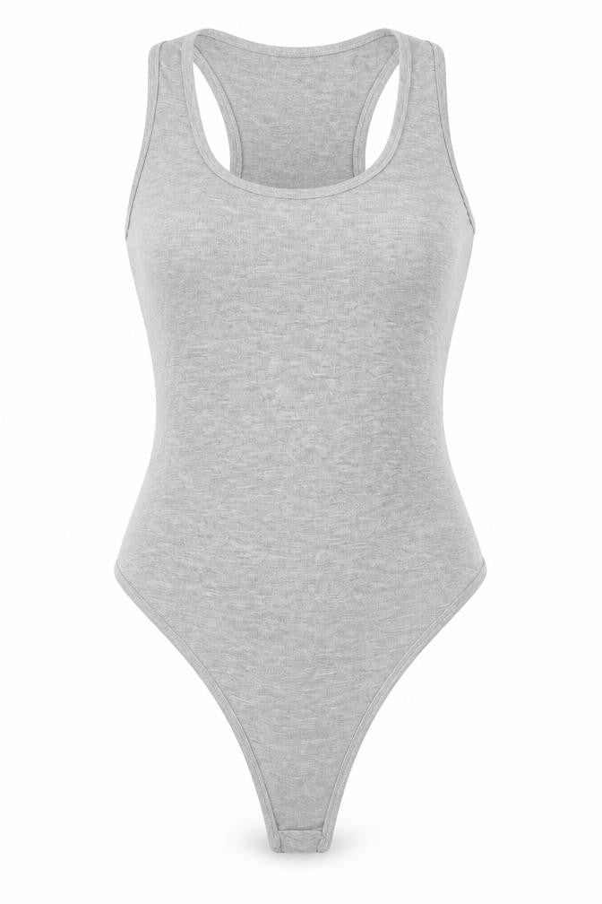 PRETTYLITTLETHING Womens Grey   Unitard One-Piece Size 8