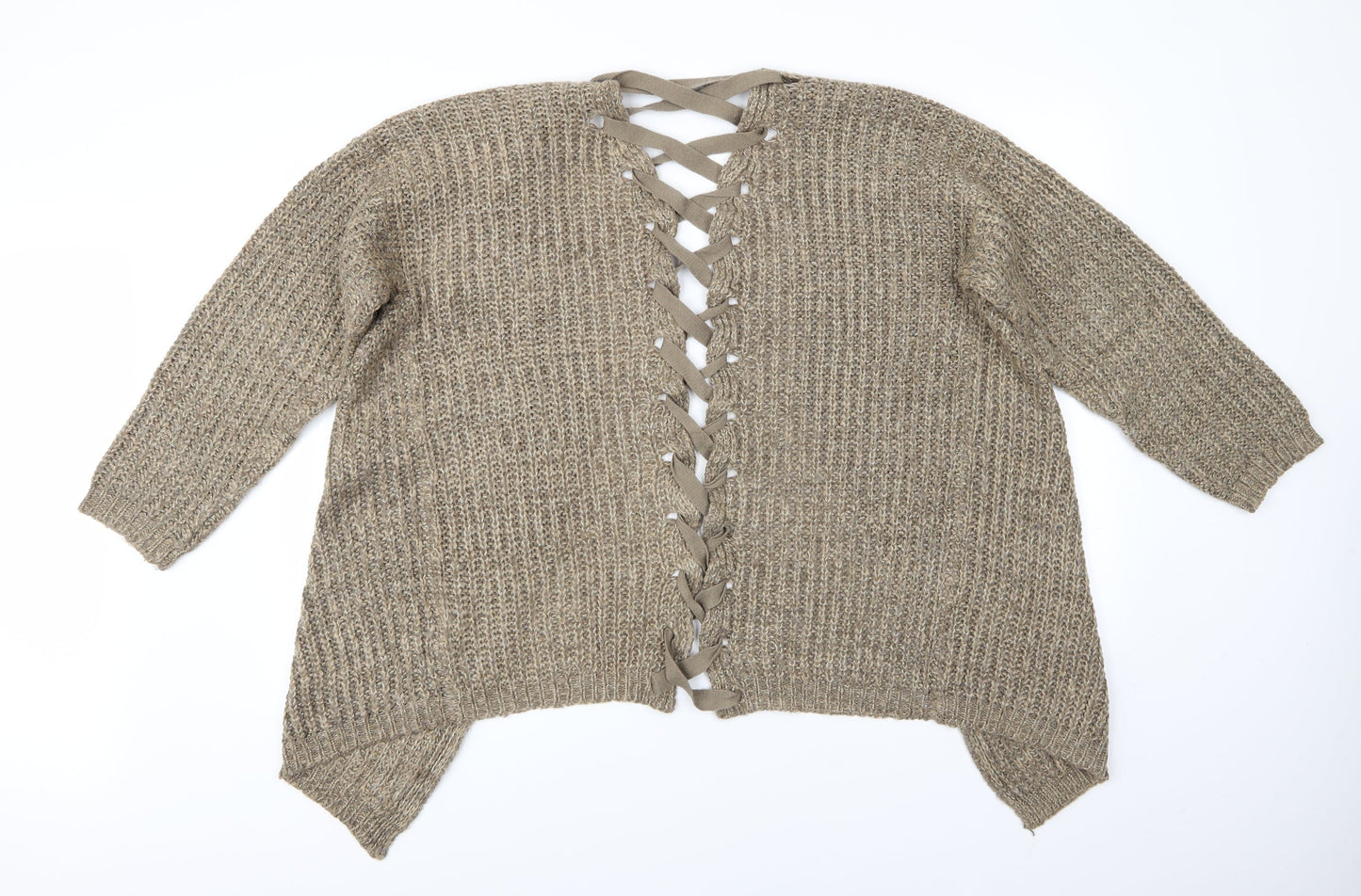 PRETTYLITTLETHING Womens Gold   Cape Jumper Size 10