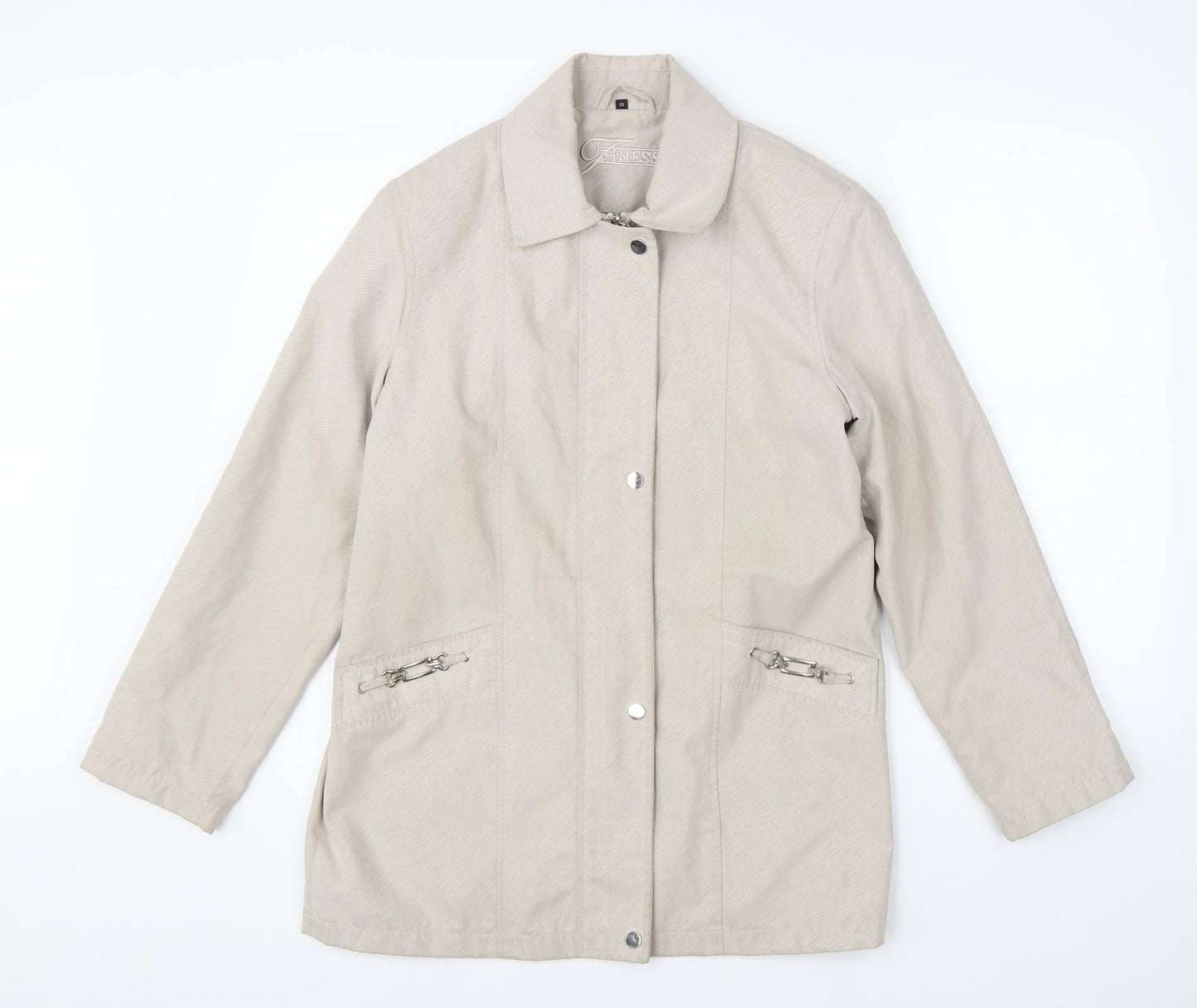 Preworn Womens Beige   Overcoat Coat Size 10