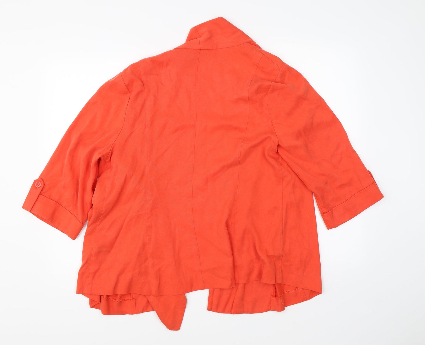 M&Co Womens Orange   Cardigan Jumper Size 16