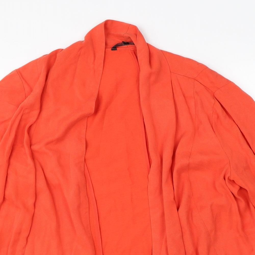 M&Co Womens Orange   Cardigan Jumper Size 16