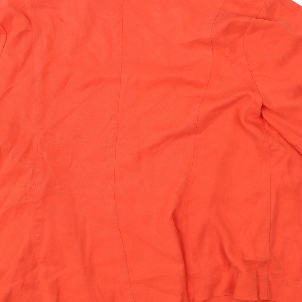 M&Co Womens Orange   Cardigan Jumper Size 16