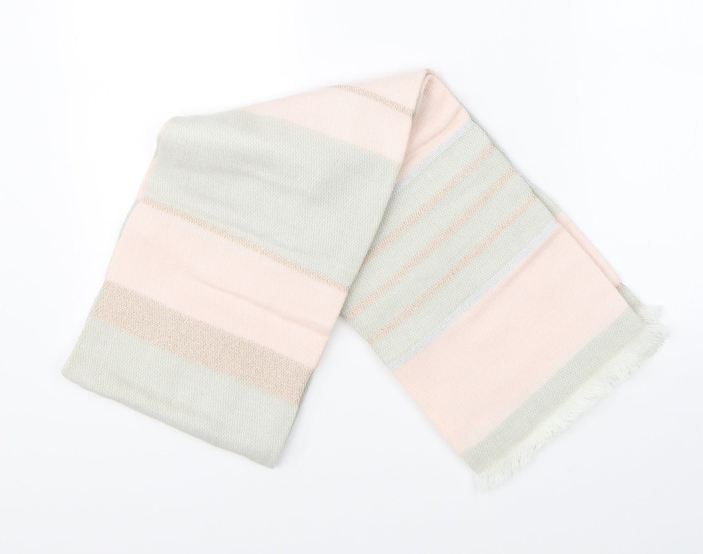 Preworn Womens Pink Striped   Scarf