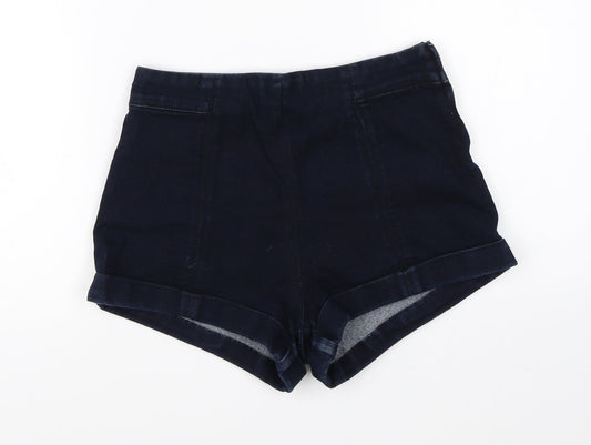Forever 21 Womens Blue  Denim Hot Pants Shorts Size 24 in