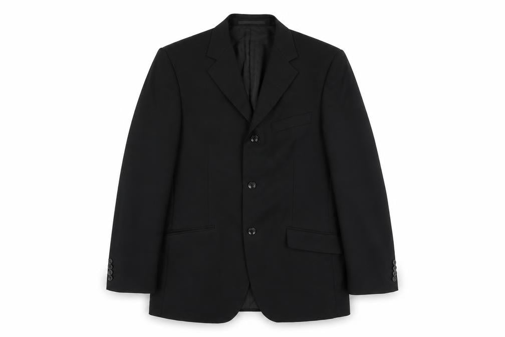 REMUS Mens Black   Jacket Suit Jacket Size 38