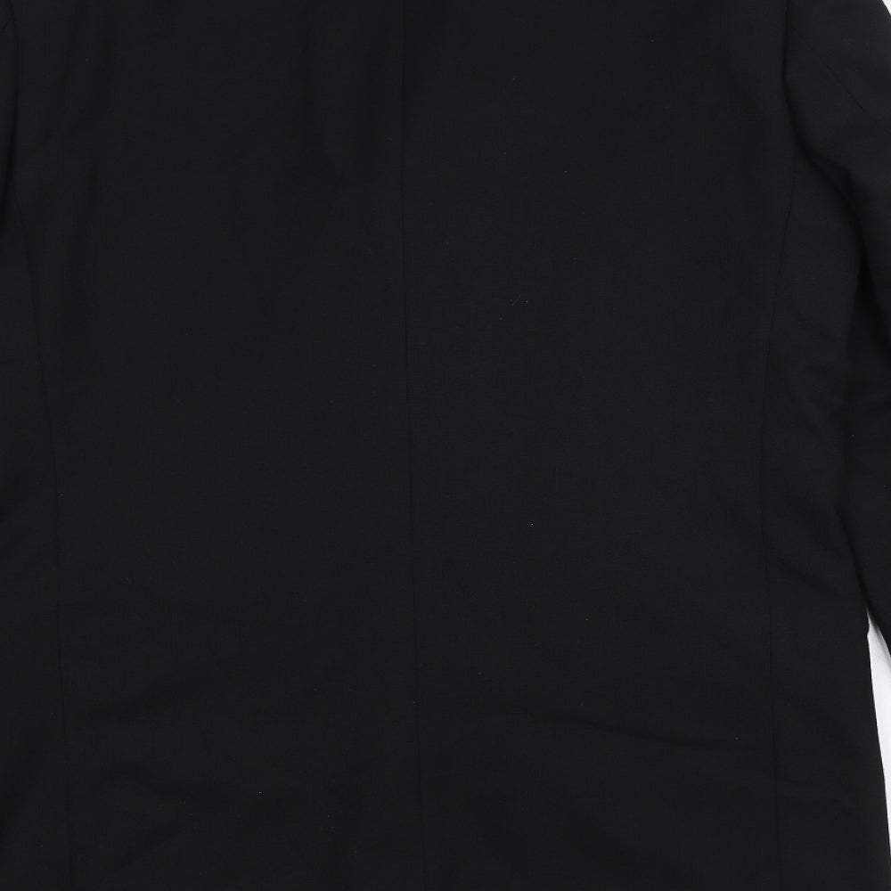 REMUS Mens Black   Jacket Suit Jacket Size 38