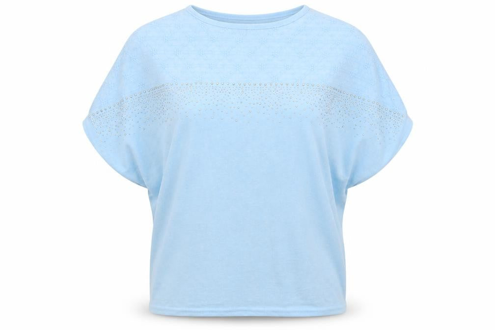 Casamia Womens Blue Basic T-Shirt Size M