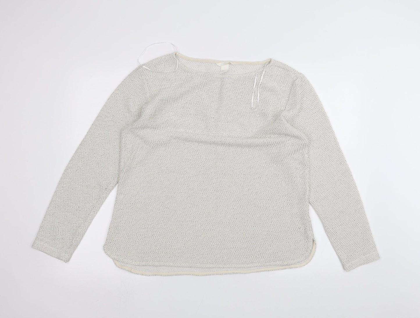 H&M Womens White   Pullover Jumper Size M
