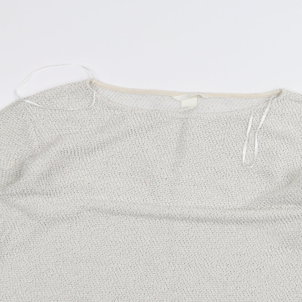 H&M Womens White   Pullover Jumper Size M