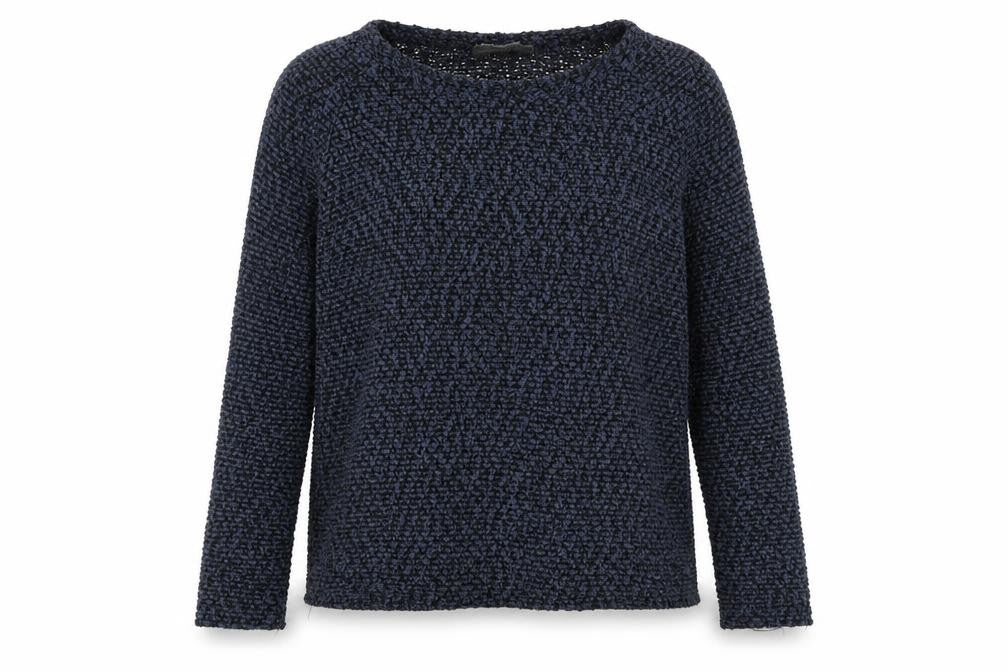 Front view of Atmosphere women’s blue jumper, size UK 14