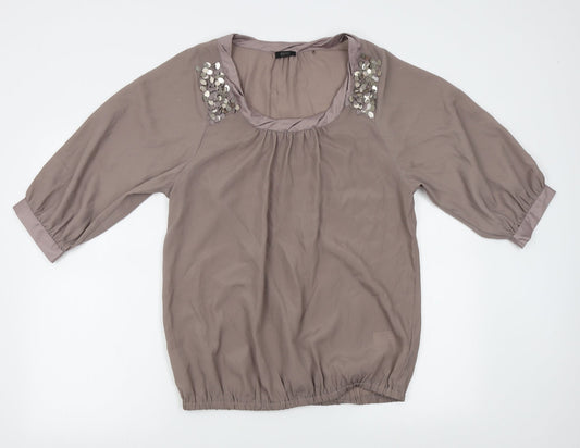 Espirit Womens Brown   Basic Blouse Size 14