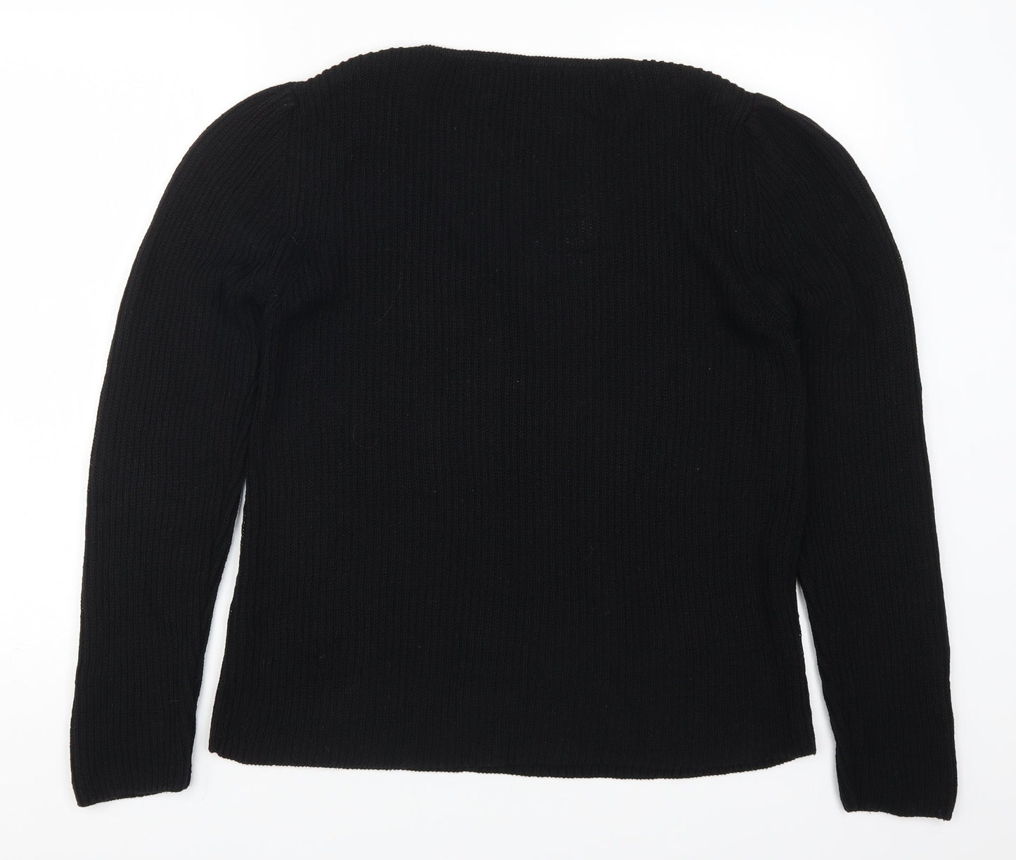 NEXT Womens Black  Knit Pullover Jumper Size 14