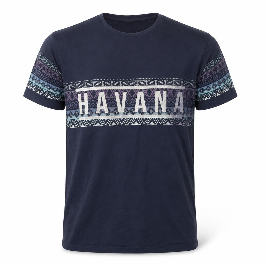 Cedarwood State Mens Blue Geometric T-Shirt Size S - Havana