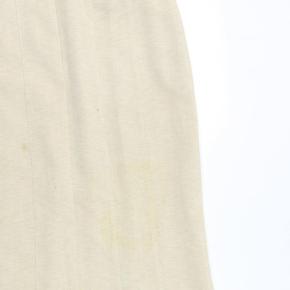 Frankenwalder Womens Beige   Flare Skirt Size 10